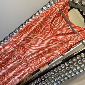 Calvin Klein Jumpsuit Orange Zebra 8 NWT New CD5AJA7H Emc Ember